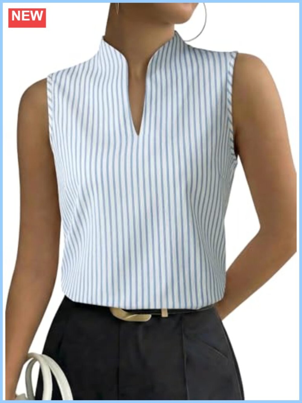 Womens Floral Sleeveless Blouse V-Neck Tank Top Loose Fit Business Casual
